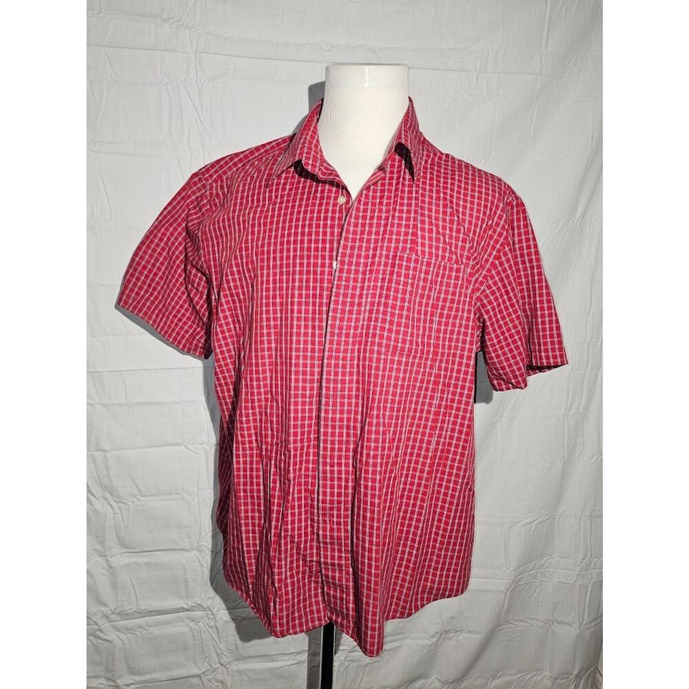 Vintage Arrow Short Sleeve Button Up Men's Checkered Pattern Size 2XL